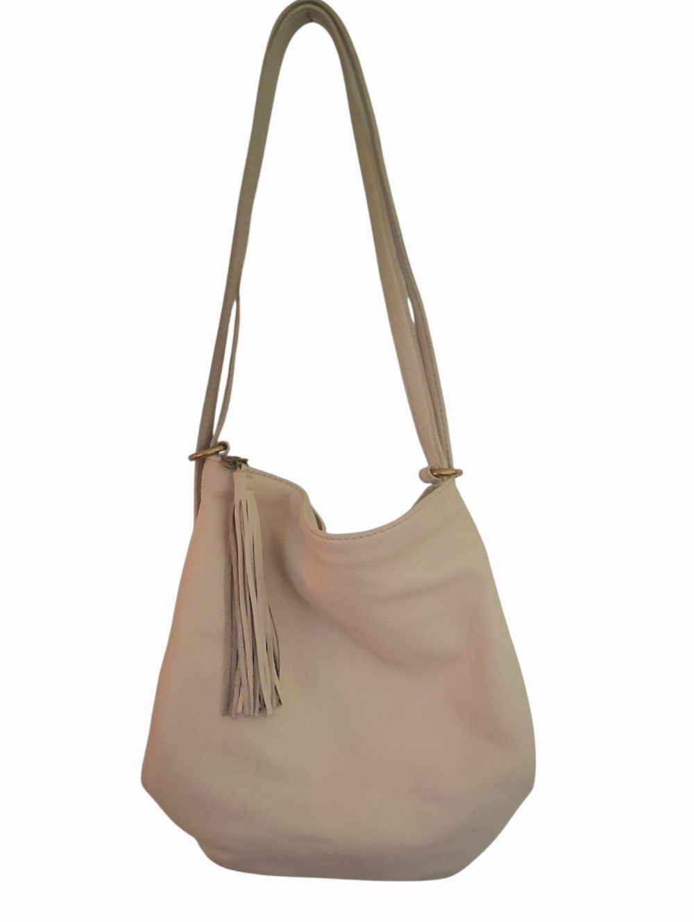 HOBO International Ivory "Blaze" Leather Convertible Shoulder Backpack Purse